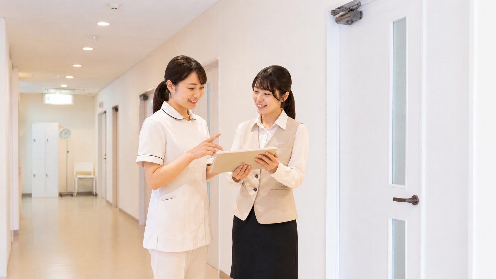業務改善の工夫に取り組むスタッフ